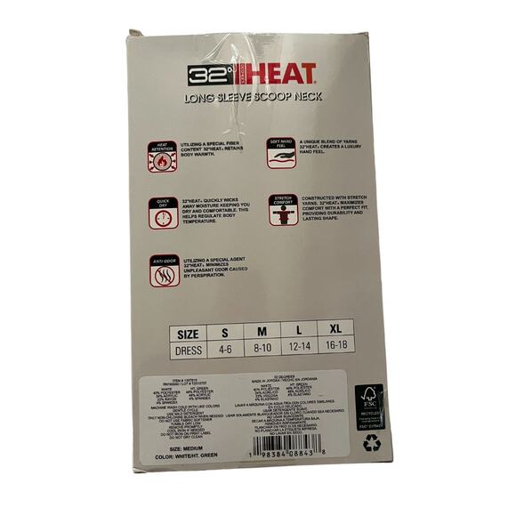 32 DEGREES HEAT Scoop Neck Tee 2-Pack - WHITE/GRAY (Size M) - Picture 5 of 5